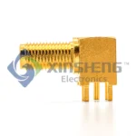 SMA Connector Jack, Female Socket 50 Ohms Panel Mount, Through Hole, Right Angle thumbnail 1