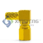 SSMC Female Right Angle Coax Connector Gold Plated (Crimp Type) for RG316DS & Similar Cables thumbnail 1