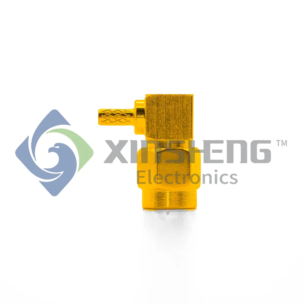 SMA-JW3 Right Angle Crimp Cable Mount For RG316 Plug Male RF Connector