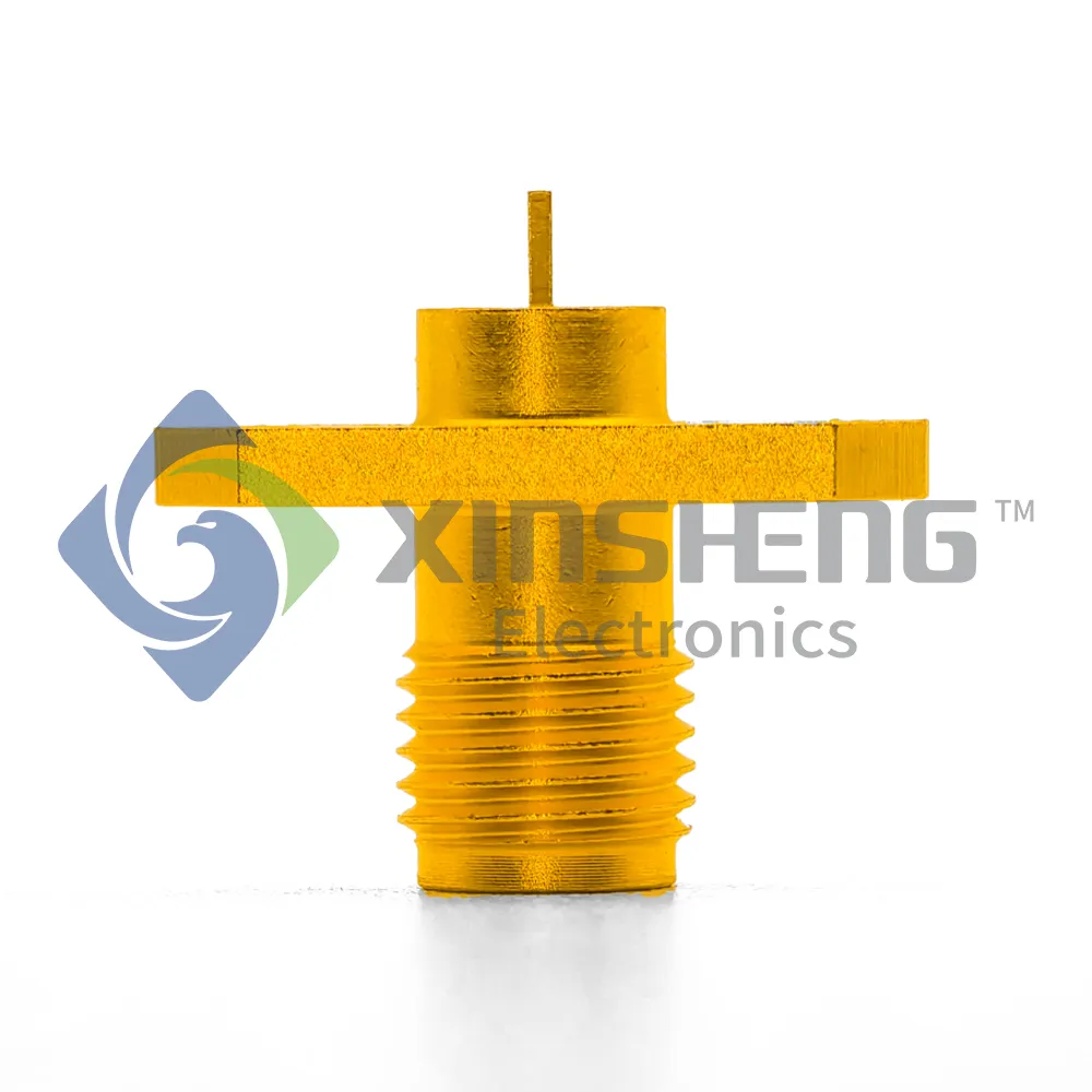 SMA-KFD-2.5-02 Stright Solder Flange Mount 2 Holes Jack Female RF Connector