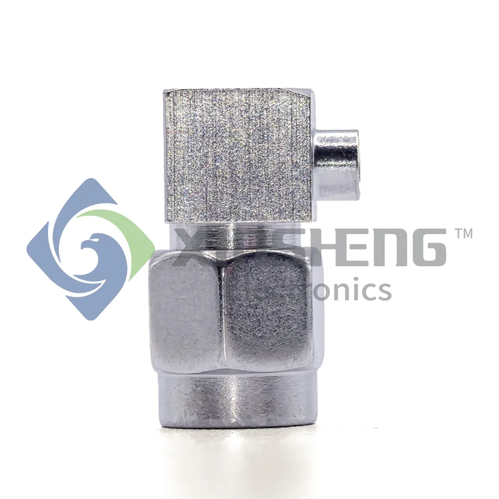 SMA Right Angle Solder Cable Mount For RG-405 Plug Male RF Connector
