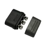 MR three-pin wire connector – male and female-black thumbnail 3